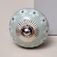 Sage Green And White Tiny Flower Ceramic Drawer Knob Online