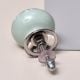 Sage Green And White Tiny Flower Ceramic Drawer Knob Online