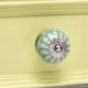 Sage Green Floral Ceramic Wardrobe Knobs Online