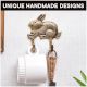 Golden Brass Bunny Rabbit Textured 2 Wall Hook