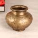 Northern Indian Brass Holy Water Pot in Vintage Brown Finish