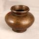 Traditional Brown Brass Holy Water Pot for Auspicious Occasion
