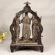 Handcrafted Dark Finish Brass Statue of Ram Darbar for Worship