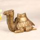 Rajasthani Art Brass Camel Statue in Brown Finish for Decor