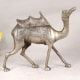 Shiny Handmade Brass Camel Statue in Silver Finish for Decor