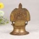 Handmade Gajalakshmi Brass Oil Lamp in Antique Brown Finish