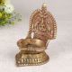 Vintage Brown Gajalaxmi Oil Lamp Made of Finest Brass