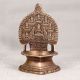Elegant Brown Gajalakshmi Brass Oil Lamp in South Indian Art