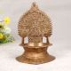 Decorative Finest Brass Gajalaxmi Oil Lamp in Brown Finish