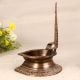 Vintage South Indian Brass Gajalakshmi Oil Lamp for Decor