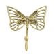 Handmade Golden Brass Butterfly Wall Mounted Hook for Hanging Clothes