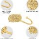 Golden Floral And Leaf Wall Brass Decorative Hook