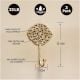 Golden Floral And Leaf Wall Brass Decorative Hook