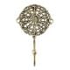Golden Round Floral Wall Brass Decorative Hook