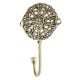 Golden Round Floral Wall Brass Decorative Hook