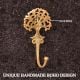 Golden Brass Tree Key Wall Hooks