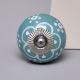 Sea Green Floral Ceramic Knob