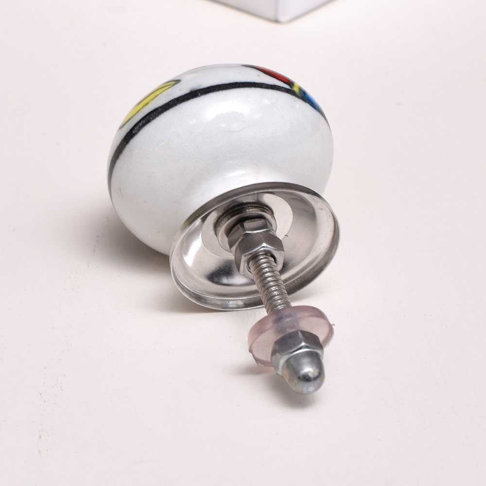 Red Flower Ceramic Knob