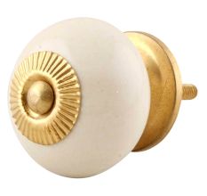 Cream Round Knob
