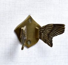 Antique Eagle Wing Small Aluminum Decorative Hook