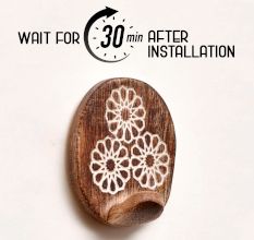 Brown Wooden Adhesive Hooks for Painted Walls