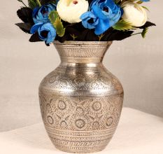 Silver Nickel Plated Flower Pot Made of Premium Brass