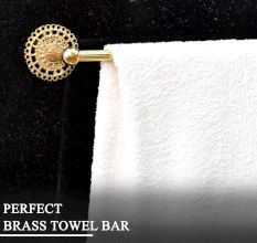Golden Handmade Towel Hanger Made of Premium Brass