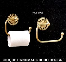 Premium Toilet Paper Holder Made of Brass in Golden Finish