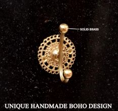 Golden Finish Handmade Brass Hook for Home Decoration