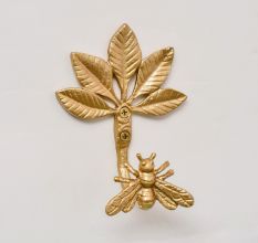 Golden Iron Bee Wall Hooks for Hanging