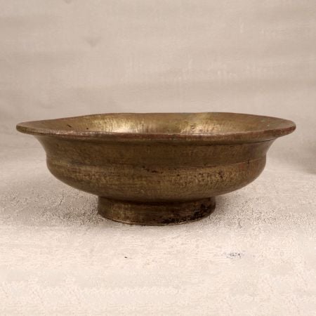 Vintage Brass God Bathtub Bowl in Antique Brown Finish