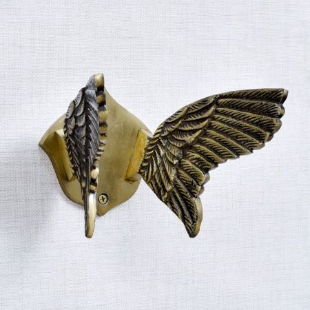Antique Aluminium Eagle Wings Wall Hooks