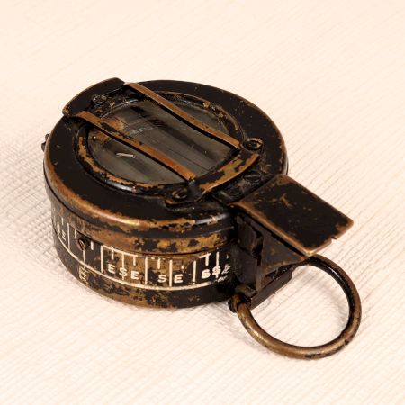 Handcrafted Vintage Brass Compass from British Period