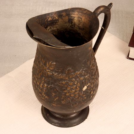 Engraved High-Quality Brass Jug for Flower Decoration