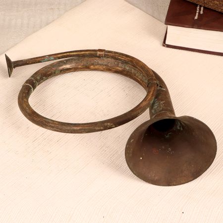 Handmade Vintage Brass Horn Bugle in English Art