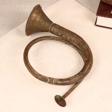 Handmade Vintage Brass Horn Bugle in English Art