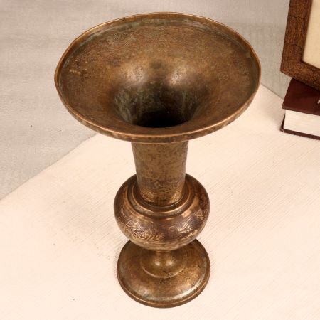 South Indian Art Brass Flower Pot for Home and Office Decor