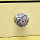 Grey Ceramic Floral Knob