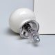 Cream Silver Fitting Ceramic Drawer Knob