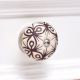 Cream Brown Floral Etched Ceramic Dresser Knob Online