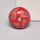 Red Calla Lily Brown Etched Ceramic Cabinet Knob