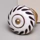 White Etched Ceramic Floral Cabinet Knobs Online