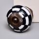 Black And White Ceramic Floral Dresser Knob