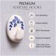 Ceramic Blue White No Drill Wall Hooks