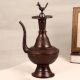 Dark Brown Brass Water Pot with Spout for Home Decor