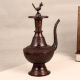 Dark Brown Brass Water Pot with Spout for Home Decor