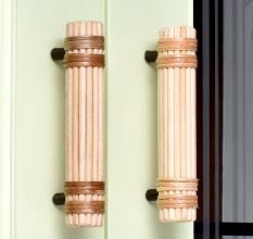 Round Stick Rattan Small Cabinet Handles (5 Inch)