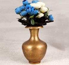 Handmade Himalayan Art Brass Flower Pot for Decoration
