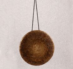 Handmade Brown Bell Metal Tibetan Gong for Hanging