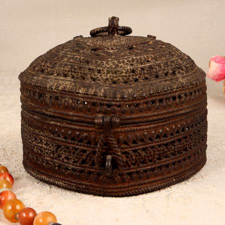 Dark Finish Handmade Jewelry Box Made of Finest Brass